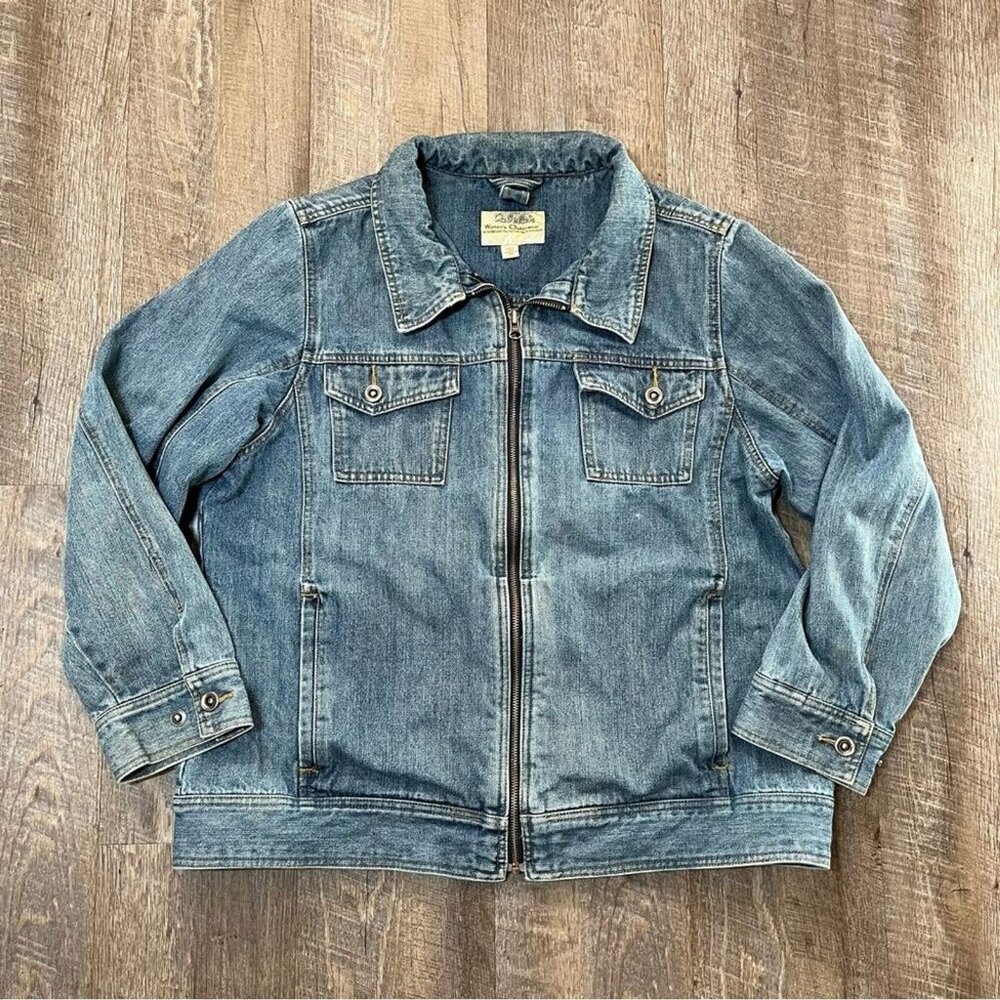 Vintage 90s/Y2k Cabela's Denim Full Zip Utility Jacket Womens Size XL